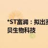 *ST富润：拟出资400万元与关联方共同投资设立浙江新瑞贝生物科技