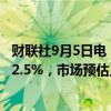 财联社9月5日电，美国第二季度生产率终值环比折年率上升2.5%，市场预估上升2.5%。