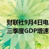 财联社9月4日电，亚特兰大联储GDPNow模型预计美国第三季度GDP增速为2.1%，此前预计为2.0%。