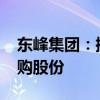 东峰集团：控股股东提议5000万元-1亿元回购股份