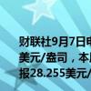 财联社9月7日电，COMEX黄金期货跌0.64%，报2526.70美元/盎司，本周累跌0.02%；COMEX白银期货跌3.09%，报28.255美元/盎司，本周