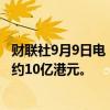 财联社9月9日电，腾讯控股9月9日回购272万股股份，耗资约10亿港元。