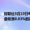 财联社9月10日电，富时中国A50指数期货在上一交易日夜盘收涨0.03%的基础上高开，现涨0.07%。