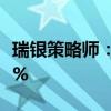 瑞银策略师：预计标普500指数将下跌至少10%