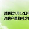 财联社9月12日电，瑞银集团称，由于飓风，九月份墨西哥湾的产量将减少约5万桶/日。