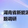 湖南省新能源产业链调研组开展“送解优”专题调研