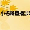 小杨哥直播涉嫌“误导消费者”，被立案调查