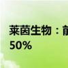 莱茵生物：前三季度净利润同比增长100%-150%