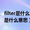 filter是什么意思中文翻译是什么意思（filter是什么意思）