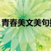 青春美文美句摘抄50字（青春美文美句摘抄）