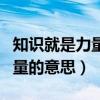 知识就是力量这个道理是什么的（知识就是力量的意思）