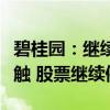 碧桂园：继续与主要债权人团体进行建设性接触 股票继续停牌