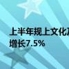 上半年规上文化及相关产业企业实现营收近6.5万亿元 同比增长7.5%