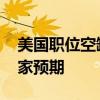 美国职位空缺攀升至三个月高位 超出经济学家预期