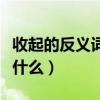 收起的反义词是什么三年级（收起的反义词是什么）