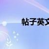 帖子英文单词怎么写（帖子英文）