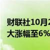 财联社10月2日电，香港恒生中国企业指数扩大涨幅至6%。