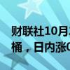 财联社10月2日电，布伦特原油突破75美元/桶，日内涨0.90%。
