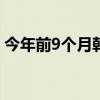 今年前9个月韩国农业食品出口创下历史新高