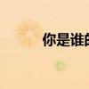 你是谁的英文?（你是谁的英文）