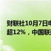 财联社10月7日电，港股中字头午后震荡走强，中信股份涨超12%，中国联通涨超8%，中国平安、中国移动等跟涨。