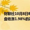 财联社10月8日电，富时中国A50指数期货在上一交易日夜盘收涨1.98%的基础上低开，现涨1.6%。