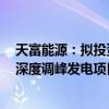 天富能源：拟投资建设源网荷储一体化十户滩4×66万千瓦深度调峰发电项目并成立项目公司