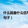 什么就像什么仿写句子一年级下册语文（什么就像什么仿写句子）
