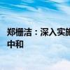 郑栅洁：深入实施节能降碳行动方案 积极稳妥推进碳达峰碳中和
