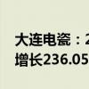 大连电瓷：2024年前三季度净利润预计同比增长236.05%-339.45%