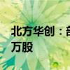 北方华创：部分高级管理人员拟减持不超过8万股