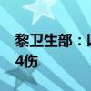 黎卫生部：以色列袭击黎巴嫩中部 已致4死14伤