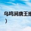 鸟鸣涧唐王维这首诗的诗意（鸟鸣涧王维诗意）