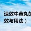 速效牛黄丸的功效与作用和用法（皇帝油的功效与用法）