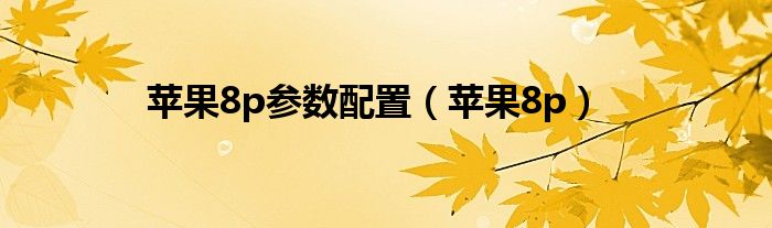 苹果手机8p配置参数（苹果8p参数与配置）