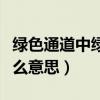 绿色通道中绿色指什么（绿色通道的绿色是什么意思）