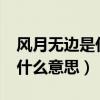 风月无边是什么意思?什么生肖（风月无边是什么意思）