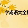 字成语大全集1000个（有字成语大全集）