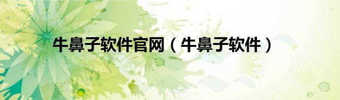 牛鼻子软件被收购了吗（牛鼻子软件分类）