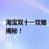 淘宝双十一攻略：购物达人必备指南，轻松省钱购物秘籍大揭秘！