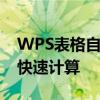 WPS表格自动加减功能详解：轻松实现数据快速计算