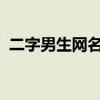 二字男生网名精选：时尚与个性的完美结合