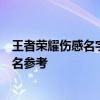 王者荣耀伤感名字集锦：情感波折角色人生之波澜起伏的命名参考