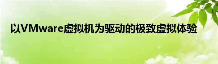 以vmware虚拟机为驱动的极致虚拟体验（虚拟机的驱动有哪些）