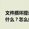 文件损坏提示：请运行CHKDSK工具，这是什么？怎么办？