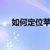 如何定位苹果手机的位置——步骤指南