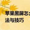 苹果黑屏怎么办？解决iPhone黑屏的有效方法与技巧