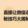 直接让微信语音变声，轻松玩转语音通话的神秘技巧大揭秘！