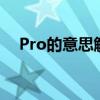 Pro的意思解析：从基础概念到实际应用