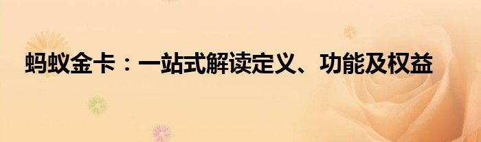 蚂蚁财富金融信息服务有限公司（蚂蚁财富金卡）